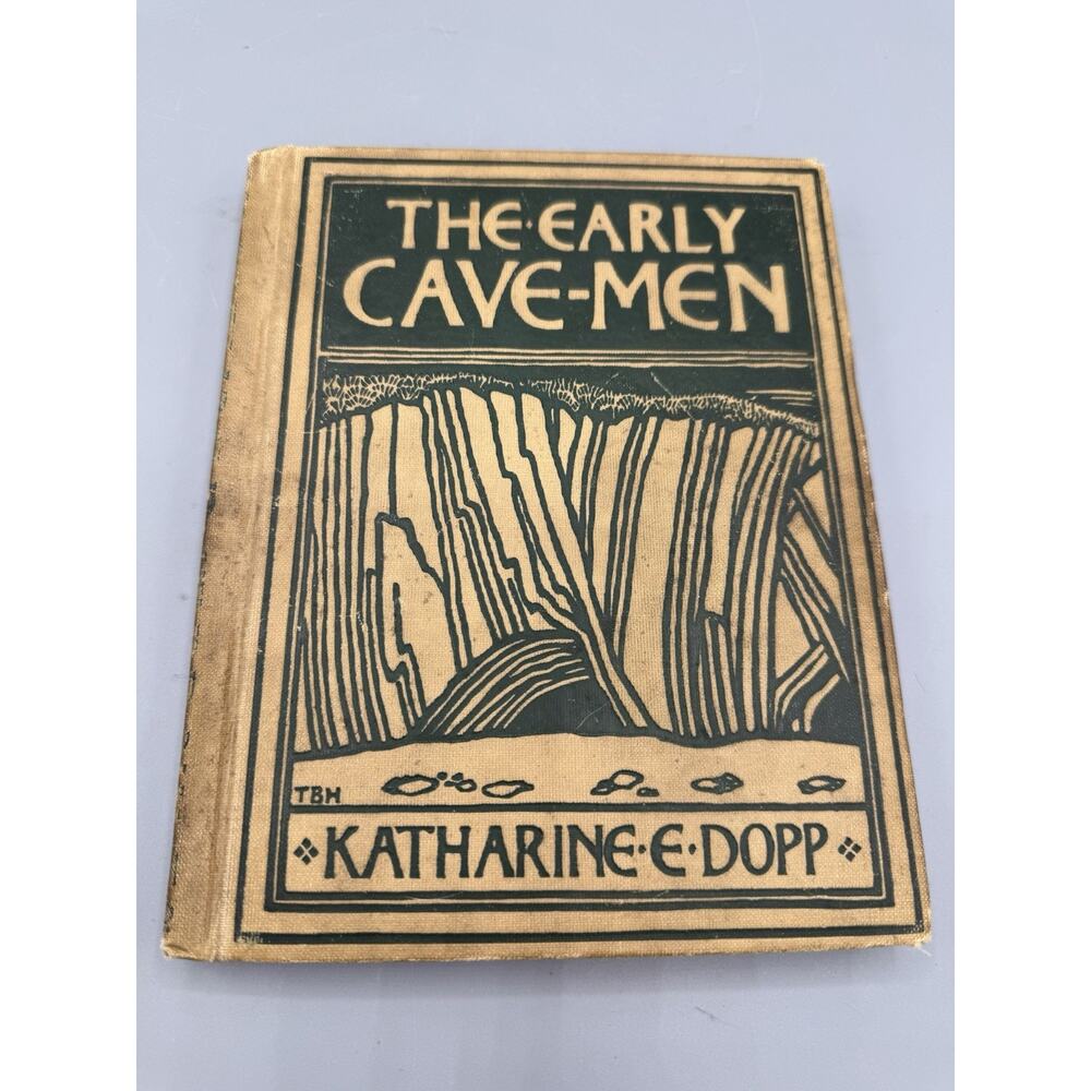 Antique The Early Cave-Men Katharine E Dopp Rand McNally School Book